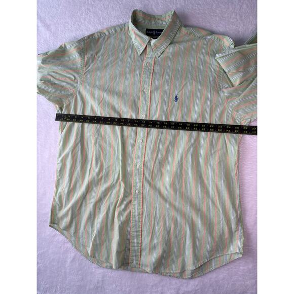 Ralph Lauren Classic Fit Mens Button Down Size 17 1/2 34/35 Long Sleeve Pony - Picture 5 of 6